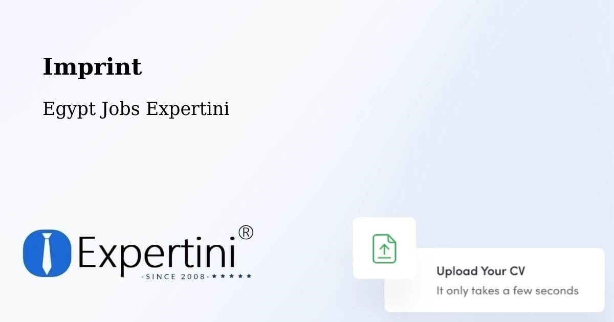 Imprint – Maţāy - Egypt Jobs Expertini